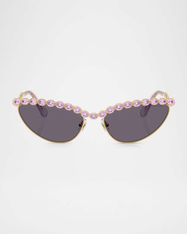 SK7030 Cat Eye Crystalized Sunglasses